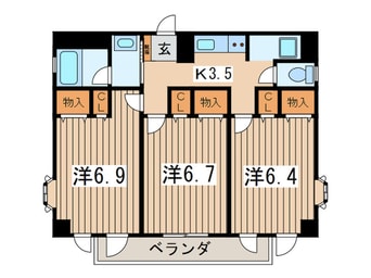 間取図 ウィンベルソロ平塚第6