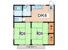 神奈川坂荘Ａ 2DKの間取り