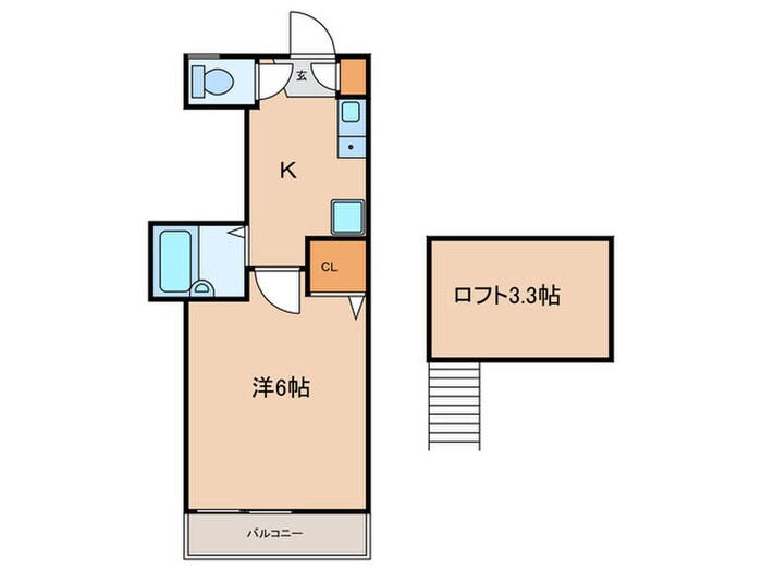 間取り図 ﾋﾞｭｰﾀﾏｶﾞﾜ