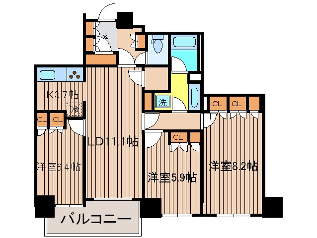 間取り図 レジディアタワ－目黒不動前