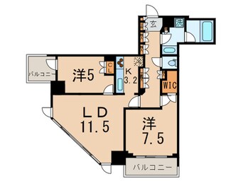 間取図 レジディアタワ－目黒不動前