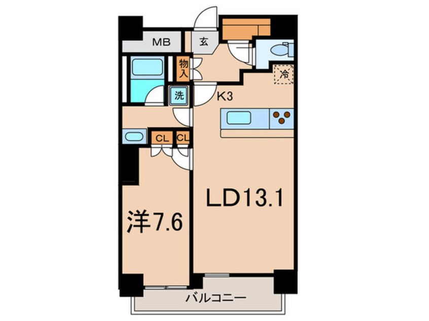 間取図 レジディアタワ－目黒不動前