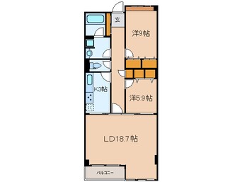 間取図 ア－バンコ－ト市ヶ谷