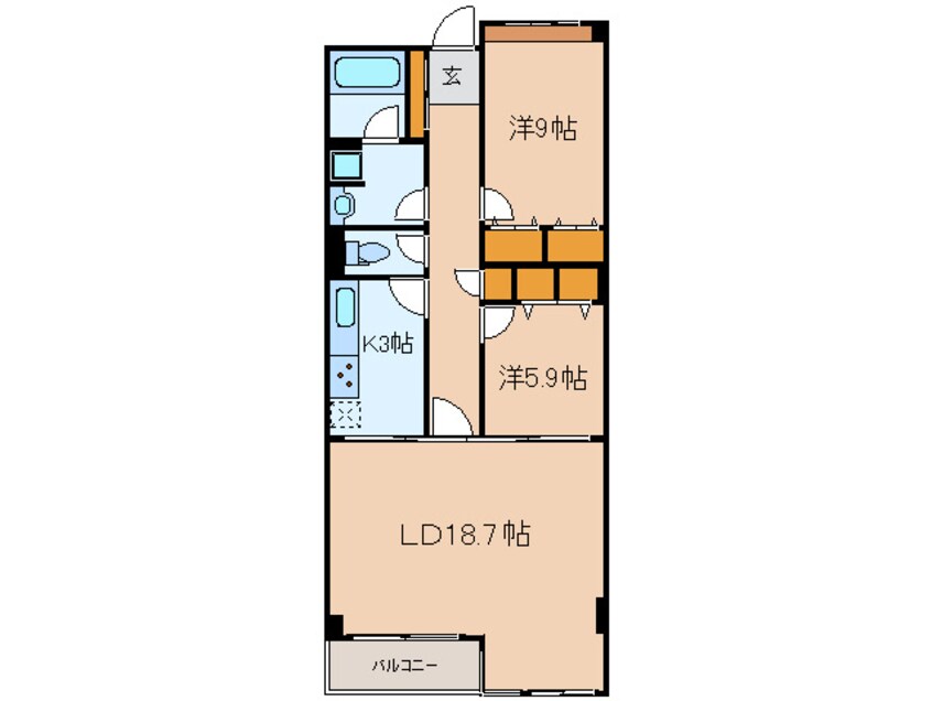 間取図 ア－バンコ－ト市ヶ谷