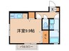 ベルジュ仲野町 1Rの間取り