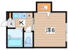 アズーロ綱島 1Kの間取り