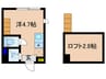 Harmony　Square桜上水 1Rの間取り