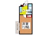 カインドネス蕨Ⅱ 1Kの間取り