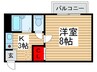 マーヴェリック 1Kの間取り