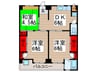 ビレッジハウス栗ケ沢４号棟 3DKの間取り
