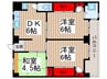 ビレッジハウス栗ケ沢４号棟 3DKの間取り