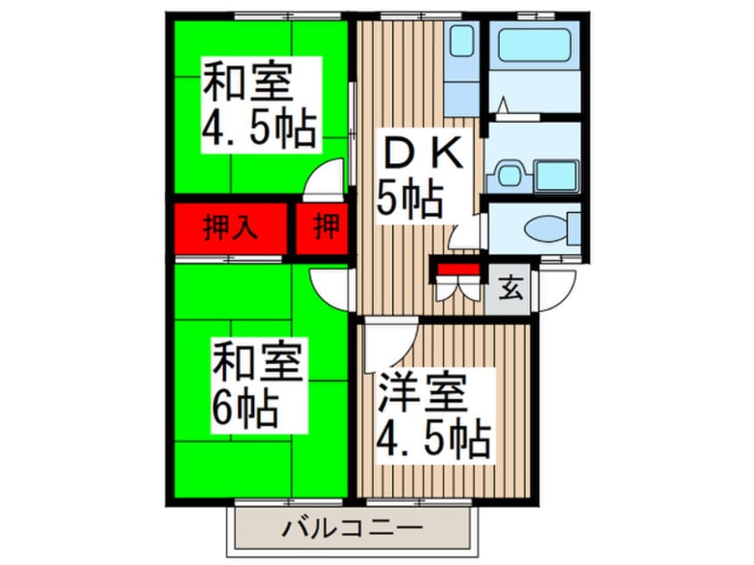 間取図 第１ハイコーポ
