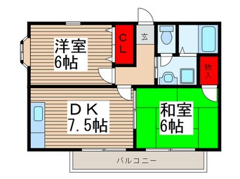 間取図 パークハイツ花伊　Ｂ