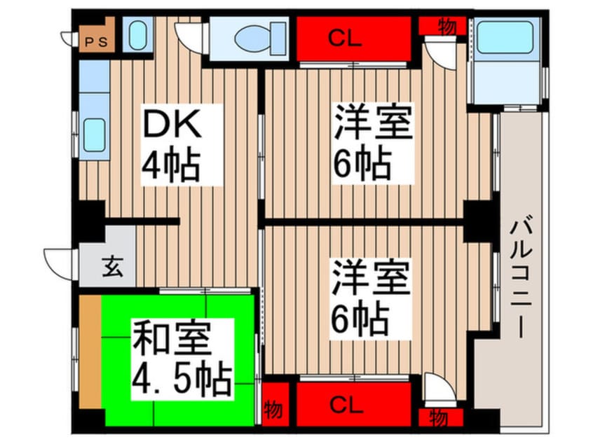 間取図 ビレッジハウス栗ケ沢５号棟