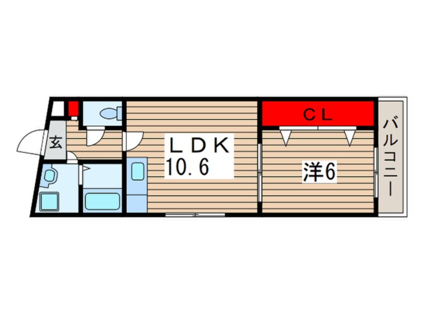 間取図 ソレイユ稲毛