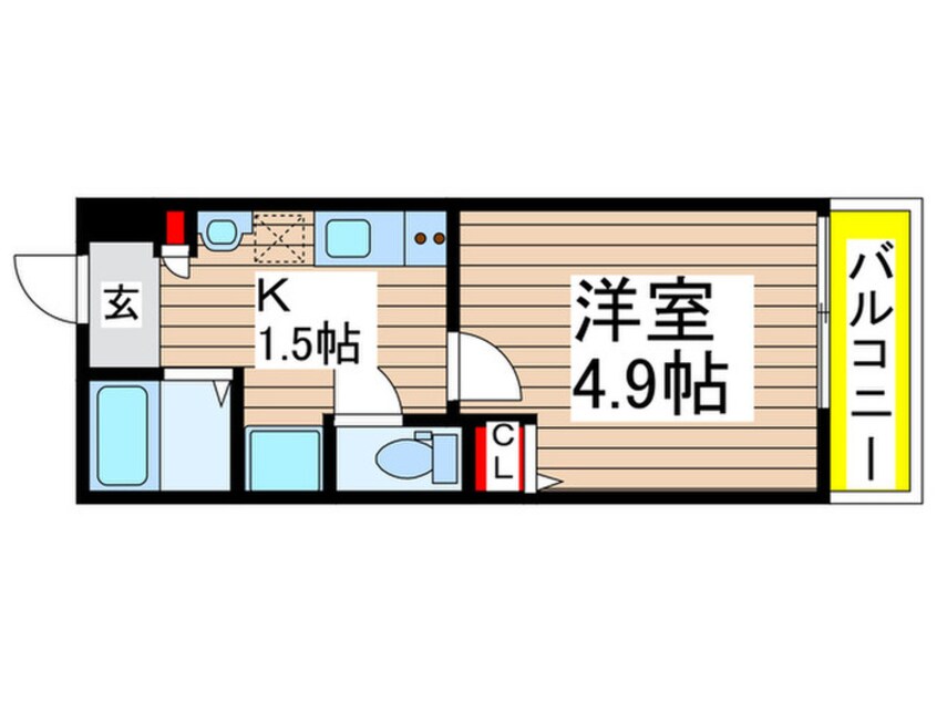 間取図 仮)ＭＥＬＤＩＡ新検見川Ⅲ