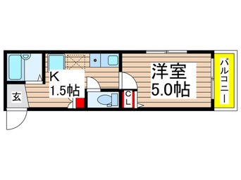 間取図 仮)ＭＥＬＤＩＡ新検見川Ⅲ