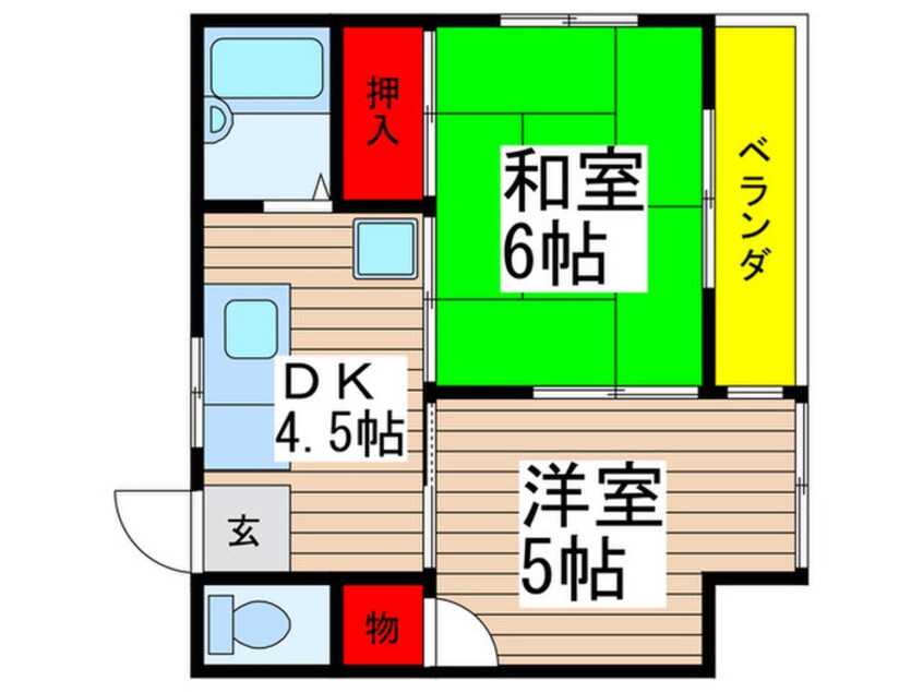 間取図 カ－ムパ－ク菅野