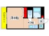 第２百合サロン 1Kの間取り
