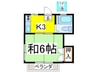 千歳ハイツ 1Kの間取り