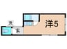 コ－ポ一の宮 1Rの間取り