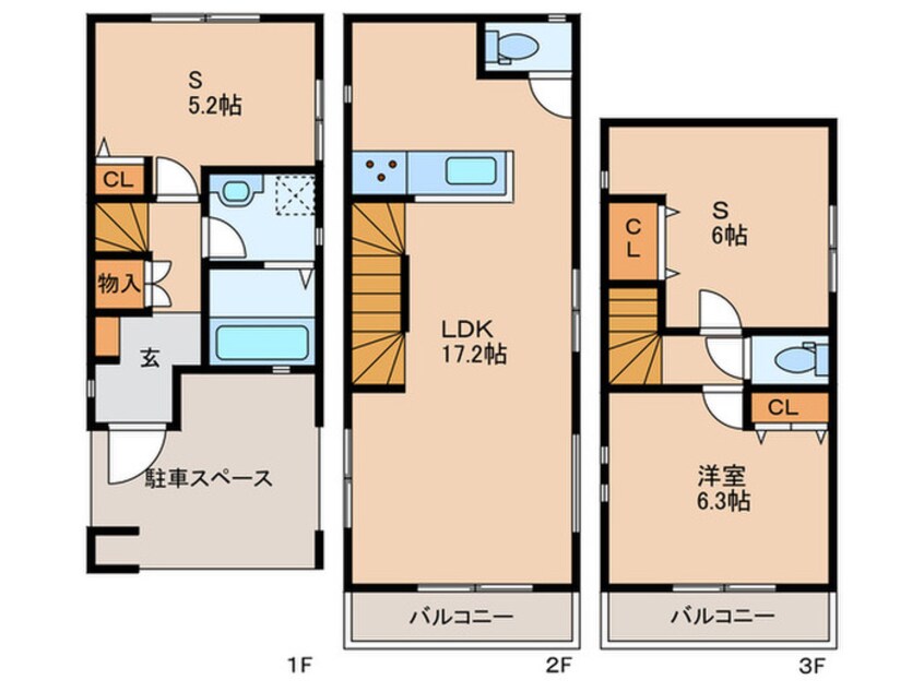 間取図 Ｋｏｌｅｔ蓮沼＃０４