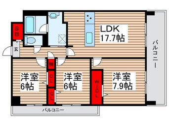 間取図 ロイヤルパ－クス梅島