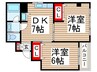 サンティーアイ 2DKの間取り