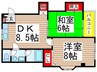 サンティーアイ 2DKの間取り