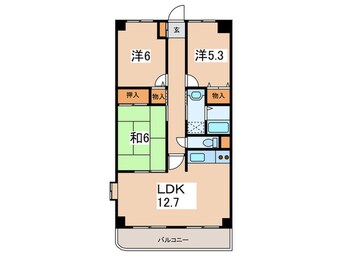 間取図 エスポワ－ルル－チェ