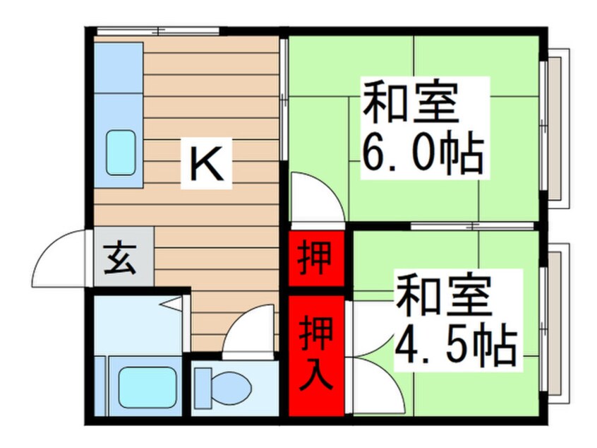 間取図 鎌ケ谷コーポ