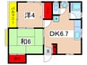 富士ハイム 2DKの間取り