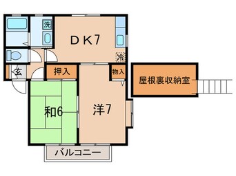 間取図 メゾンド　リューヌＡ