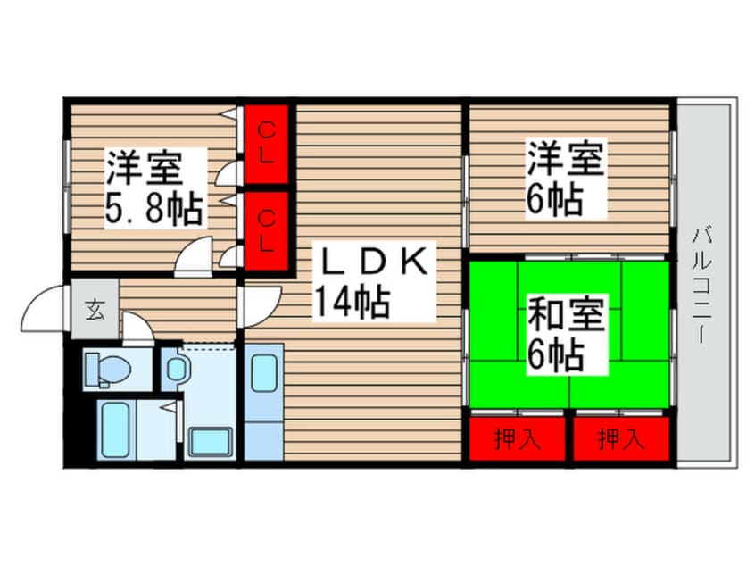 間取図 サンエステートＡ棟