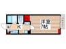 CENTRAGE松戸 1Kの間取り