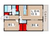 園生テクノプラザ 2LDKの間取り