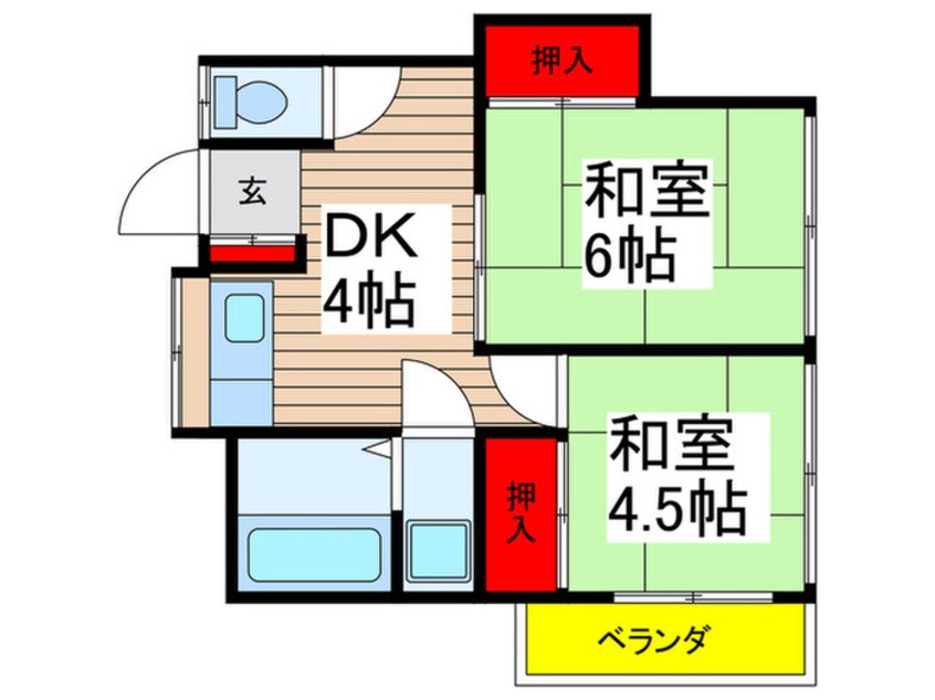 間取図 さつきハイツ