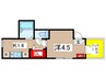 MELDIA稲田堤 1Kの間取り