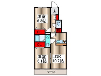 間取図 ルミエールⅡ