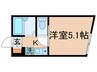 KKハウス金町 1Kの間取り