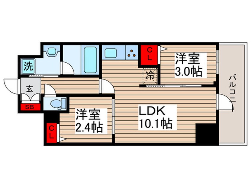 間取図 コンフォリア・リヴ木場