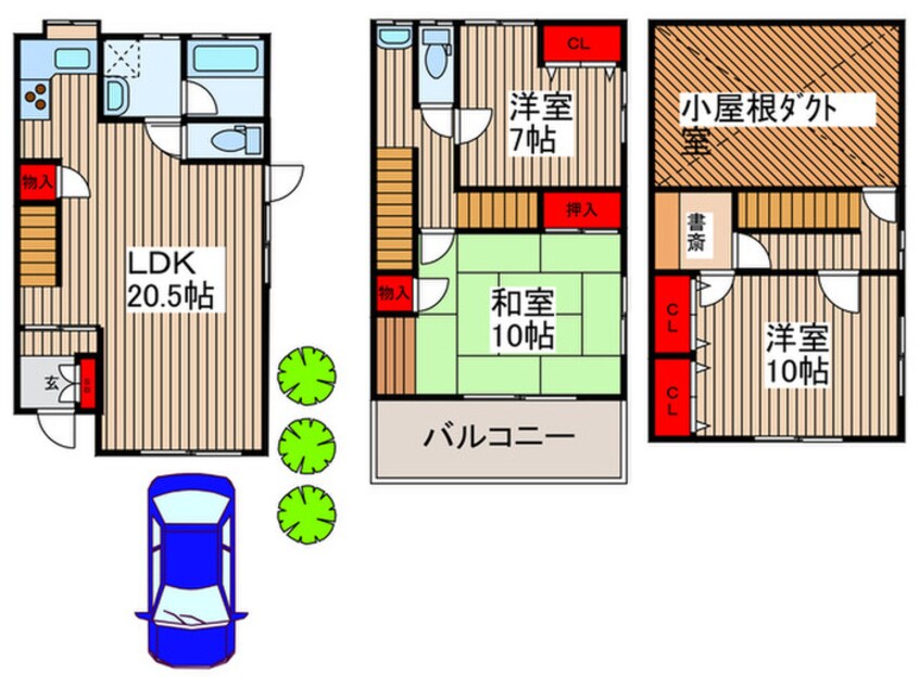 間取図 ヴィラ中新井