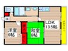 日成ハイツⅡ 2LDKの間取り