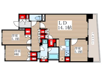 間取図 HARUMI FLAG SUN VILLAGE