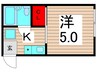 第2岡村マンション 1Kの間取り