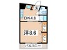 コレクションズＴ 1DKの間取り