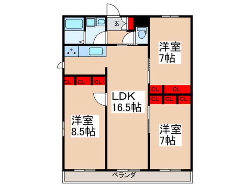 間取図 ヘリオス378小平栄町