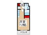 ピュアクリスタル 1Rの間取り