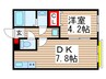 ヴェスタ市川A棟 1DKの間取り