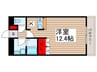 メルヴェーユK 1Kの間取り